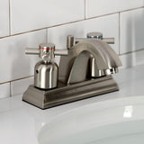 Concord FSC4648DX Two-Handle 3-Hole Deck Mount 4" Centerset Bathroom Faucet with Pop-Up Drain, Brushed Nickel