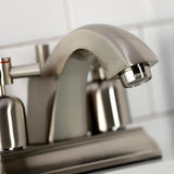 Concord FSC4648DX Two-Handle 3-Hole Deck Mount 4" Centerset Bathroom Faucet with Pop-Up Drain, Brushed Nickel