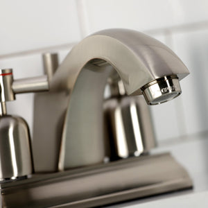 Concord FSC4648DX Two-Handle 3-Hole Deck Mount 4" Centerset Bathroom Faucet with Pop-Up Drain, Brushed Nickel