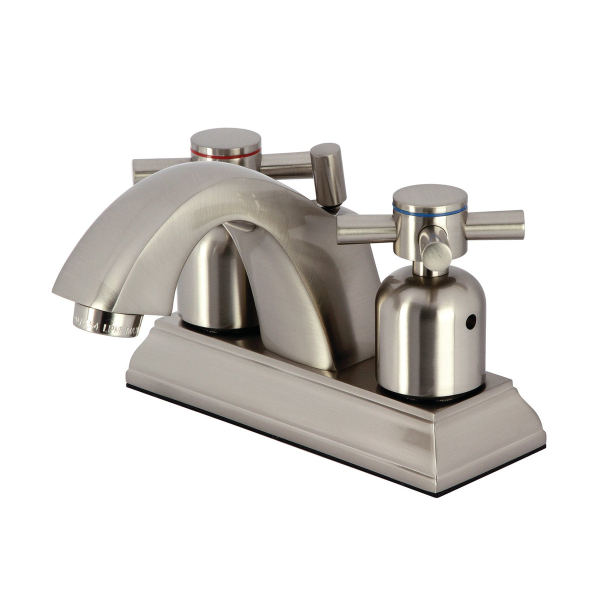 Concord FSC4648DX Two-Handle 3-Hole Deck Mount 4" Centerset Bathroom Faucet with Pop-Up Drain, Brushed Nickel