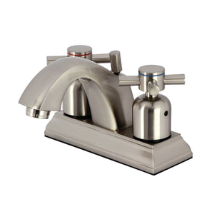 Concord FSC4648DX Two-Handle 3-Hole Deck Mount 4" Centerset Bathroom Faucet with Pop-Up Drain, Brushed Nickel