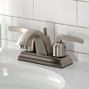Centurion FSC4648EFL Two-Handle 3-Hole Deck Mount 4" Centerset Bathroom Faucet with Pop-Up Drain, Brushed Nickel