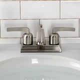 Centurion FSC4648EFL Two-Handle 3-Hole Deck Mount 4" Centerset Bathroom Faucet with Pop-Up Drain, Brushed Nickel