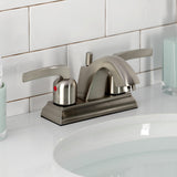 Centurion FSC4648EFL Two-Handle 3-Hole Deck Mount 4" Centerset Bathroom Faucet with Pop-Up Drain, Brushed Nickel