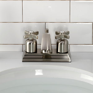 Millennium FSC4648ZX Two-Handle 3-Hole Deck Mount 4" Centerset Bathroom Faucet with Pop-Up Drain, Brushed Nickel