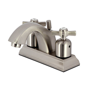 Millennium FSC4648ZX Two-Handle 3-Hole Deck Mount 4" Centerset Bathroom Faucet with Pop-Up Drain, Brushed Nickel