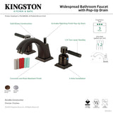 Kaiser FSC4685DKL Two-Handle 3-Hole Deck Mount Widespread Bathroom Faucet with Pop-Up Drain, Oil Rubbed Bronze