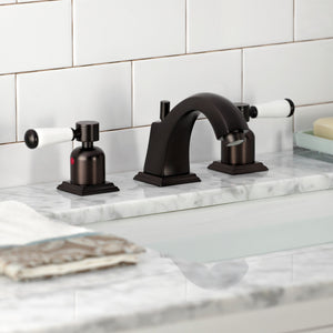 Paris FSC4685DPL Two-Handle 3-Hole Deck Mount Widespread Bathroom Faucet with Pop-Up Drain, Oil Rubbed Bronze