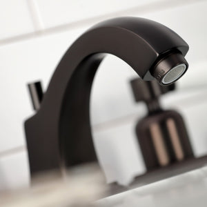 Paris FSC4685DPL Two-Handle 3-Hole Deck Mount Widespread Bathroom Faucet with Pop-Up Drain, Oil Rubbed Bronze