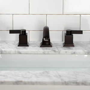 Meridian FSC4685NQL Two-Handle 3-Hole Deck Mount Widespread Bathroom Faucet with Pop-Up Drain, Oil Rubbed Bronze