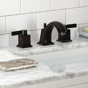 Meridian FSC4685NQL Two-Handle 3-Hole Deck Mount Widespread Bathroom Faucet with Pop-Up Drain, Oil Rubbed Bronze