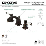 Paris FSC4688DPL Two-Handle 3-Hole Deck Mount Widespread Bathroom Faucet with Pop-Up Drain, Brushed Nickel