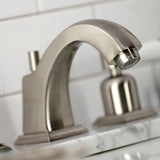 Paris FSC4688DPL Two-Handle 3-Hole Deck Mount Widespread Bathroom Faucet with Pop-Up Drain, Brushed Nickel