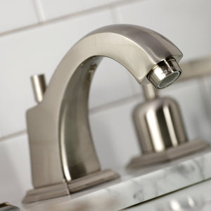 Centurion FSC4688EFL Two-Handle 3-Hole Deck Mount Widespread Bathroom Faucet with Pop-Up Drain, Brushed Nickel