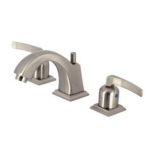 Centurion FSC4688EFL Two-Handle 3-Hole Deck Mount Widespread Bathroom Faucet with Pop-Up Drain, Brushed Nickel