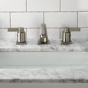 NuvoFusion FSC4688NDL Two-Handle 3-Hole Deck Mount Widespread Bathroom Faucet with Pop-Up Drain, Brushed Nickel