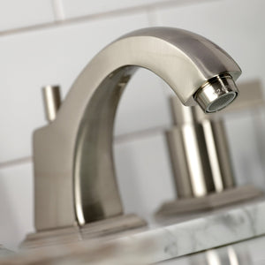 NuvoFusion FSC4688NDL Two-Handle 3-Hole Deck Mount Widespread Bathroom Faucet with Pop-Up Drain, Brushed Nickel