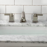 Meridian FSC4688NQL Two-Handle 3-Hole Deck Mount Widespread Bathroom Faucet with Pop-Up Drain, Brushed Nickel