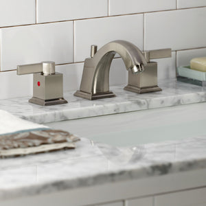 Meridian FSC4688NQL Two-Handle 3-Hole Deck Mount Widespread Bathroom Faucet with Pop-Up Drain, Brushed Nickel