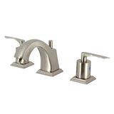 Serena FSC4688SVL Two-Handle 3-Hole Deck Mount Widespread Bathroom Faucet with Pop-Up Drain, Brushed Nickel