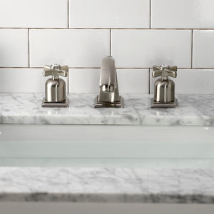 Millennium FSC4688ZX Two-Handle 3-Hole Deck Mount Widespread Bathroom Faucet with Pop-Up Drain, Brushed Nickel