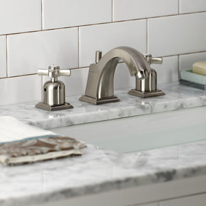 Millennium FSC4688ZX Two-Handle 3-Hole Deck Mount Widespread Bathroom Faucet with Pop-Up Drain, Brushed Nickel