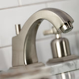 Millennium FSC4688ZX Two-Handle 3-Hole Deck Mount Widespread Bathroom Faucet with Pop-Up Drain, Brushed Nickel