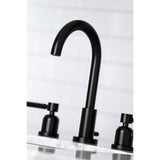 Concord FSC8920DL Two-Handle 3-Hole Deck Mount Widespread Bathroom Faucet with Pop-Up Drain, Matte Black