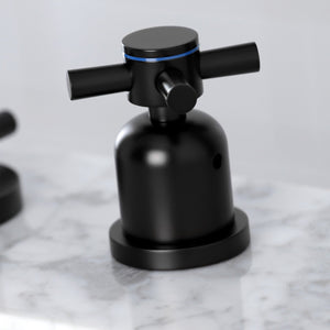 Concord FSC8920DX Two-Handle 3-Hole Deck Mount Widespread Bathroom Faucet with Pop-Up Drain, Matte Black