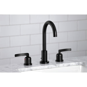 Centurion FSC8920EFL Two-Handle 3-Hole Deck Mount Widespread Bathroom Faucet with Pop-Up Drain, Matte Black
