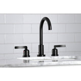 Centurion FSC8920EFL Two-Handle 3-Hole Deck Mount Widespread Bathroom Faucet with Pop-Up Drain, Matte Black
