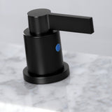 NuvoFusion FSC8920NDL Two-Handle 3-Hole Deck Mount Widespread Bathroom Faucet with Pop-Up Drain, Matte Black