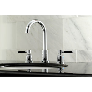 Kaiser FSC8921DKL Two-Handle 3-Hole Deck Mount Widespread Bathroom Faucet with Pop-Up Drain, Polished Chrome