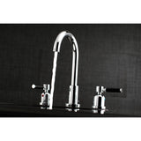 Kaiser FSC8921DKL Two-Handle 3-Hole Deck Mount Widespread Bathroom Faucet with Pop-Up Drain, Polished Chrome