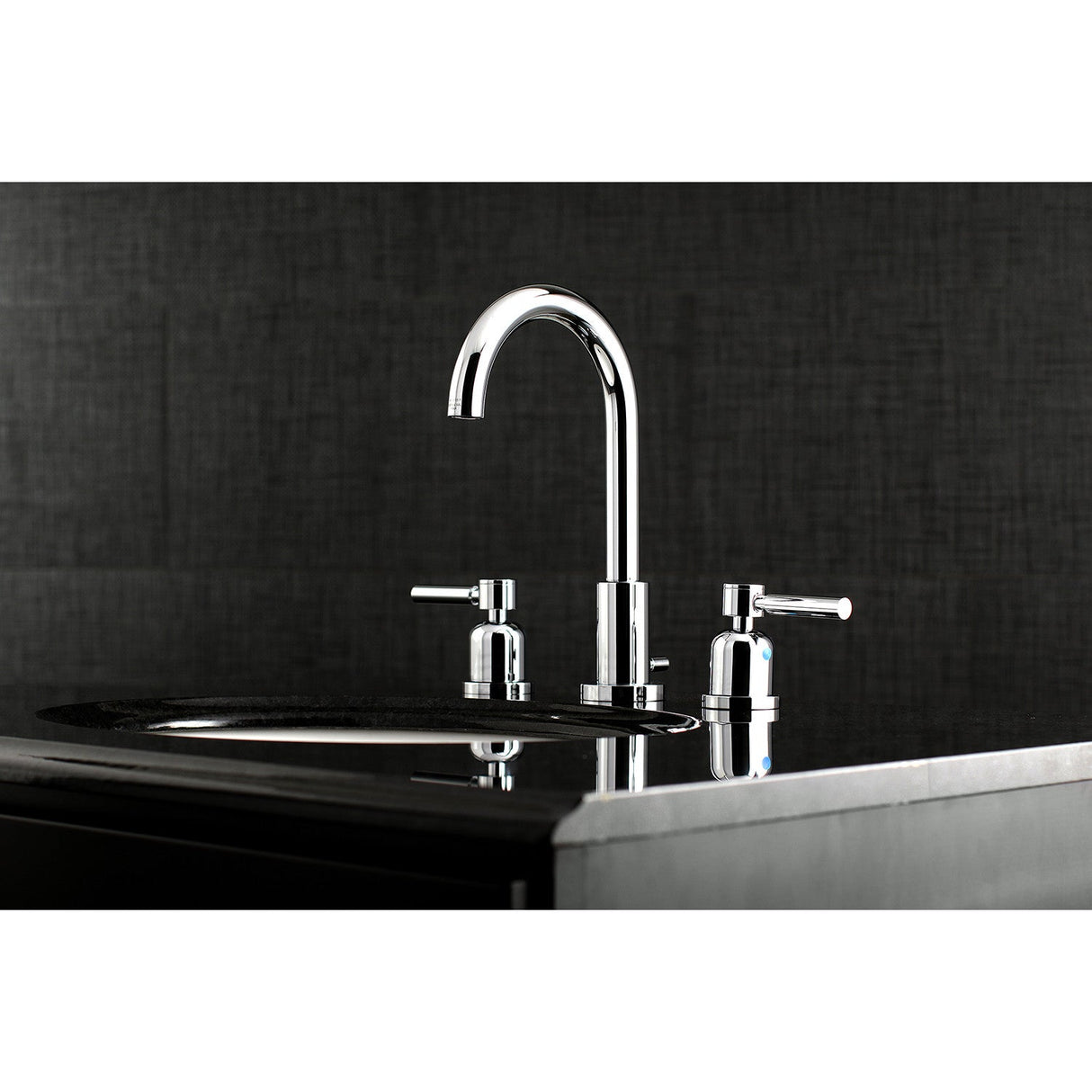 Concord FSC8921DL Two-Handle 3-Hole Deck Mount Widespread Bathroom Faucet with Pop-Up Drain, Polished Chrome