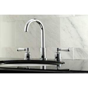 Paris FSC8921DPL Two-Handle 3-Hole Deck Mount Widespread Bathroom Faucet with Pop-Up Drain, Polished Chrome