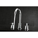 Millennium FSC8921ZX Two-Handle 3-Hole Deck Mount Widespread Bathroom Faucet with Pop-Up Drain, Polished Chrome