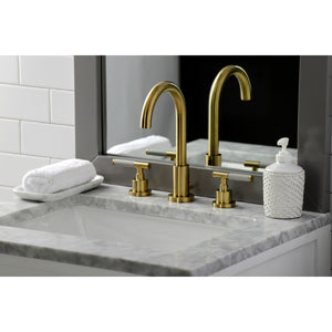 Kaiser FSC8923CKL Two-Handle 3-Hole Deck Mount Widespread Bathroom Faucet with Pop-Up Drain, Brushed Brass