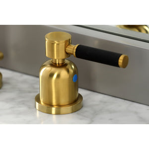 Kaiser FSC8923DKL Two-Handle 3-Hole Deck Mount Widespread Bathroom Faucet with Pop-Up Drain, Brushed Brass