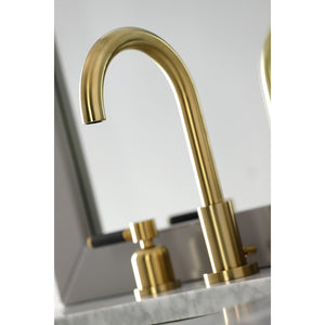 Kaiser FSC8923DKL Two-Handle 3-Hole Deck Mount Widespread Bathroom Faucet with Pop-Up Drain, Brushed Brass