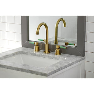 Kaiser FSC8923DKL Two-Handle 3-Hole Deck Mount Widespread Bathroom Faucet with Pop-Up Drain, Brushed Brass