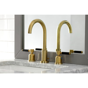 Kaiser FSC8923DKL Two-Handle 3-Hole Deck Mount Widespread Bathroom Faucet with Pop-Up Drain, Brushed Brass