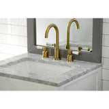 Paris FSC8923DPL Two-Handle 3-Hole Deck Mount Widespread Bathroom Faucet with Pop-Up Drain, Brushed Brass