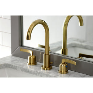 Centurion FSC8923EFL Two-Handle 3-Hole Deck Mount Widespread Bathroom Faucet with Pop-Up Drain, Brushed Brass