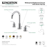 Serena FSC8923SVL Two-Handle 3-Hole Deck Mount Widespread Bathroom Faucet with Pop-Up Drain, Brushed Brass