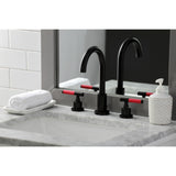 Kaiser FSC8925CKL Two-Handle 3-Hole Deck Mount Widespread Bathroom Faucet with Pop-Up Drain, Oil Rubbed Bronze