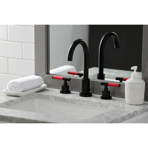 Kaiser FSC8925CKL Two-Handle 3-Hole Deck Mount Widespread Bathroom Faucet with Pop-Up Drain, Oil Rubbed Bronze