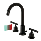 Kaiser FSC8925CKL Two-Handle 3-Hole Deck Mount Widespread Bathroom Faucet with Pop-Up Drain, Oil Rubbed Bronze
