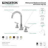 Manhattan FSC8925CML Two-Handle 3-Hole Deck Mount Widespread Bathroom Faucet with Pop-Up Drain, Oil Rubbed Bronze