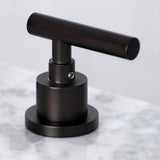 Manhattan FSC8925CML Two-Handle 3-Hole Deck Mount Widespread Bathroom Faucet with Pop-Up Drain, Oil Rubbed Bronze